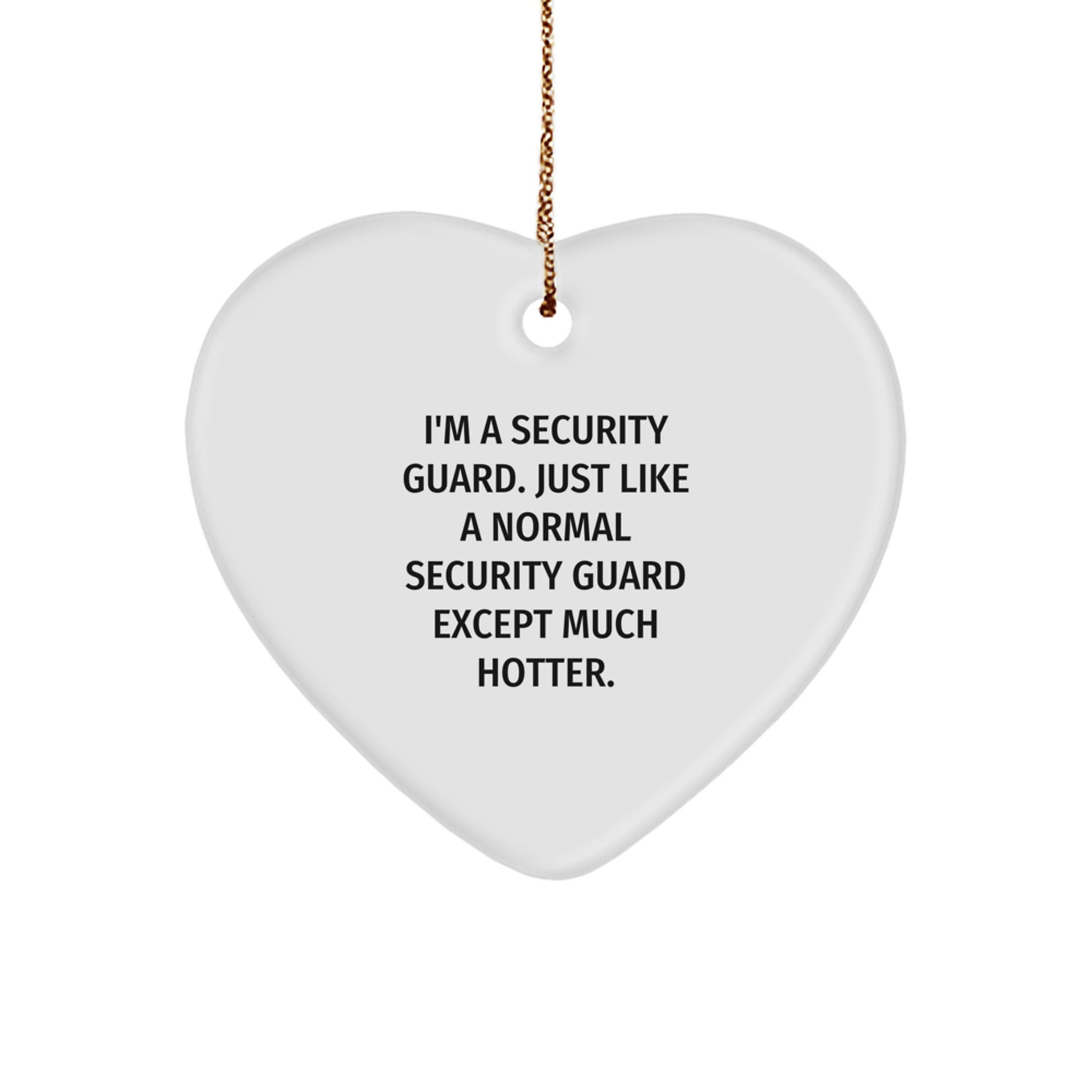 Security Guard Heart Ornament Christmas Gift for Coworkers Idea - Image 1