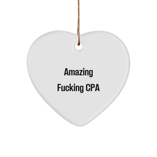 CPA Christmas Ornament Funny Amazing F**ing CPA Gift for Friends Novelty - Image 1
