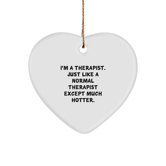 Playful Therapist Heart Ornament Christmas Gift for Friends - Image 1