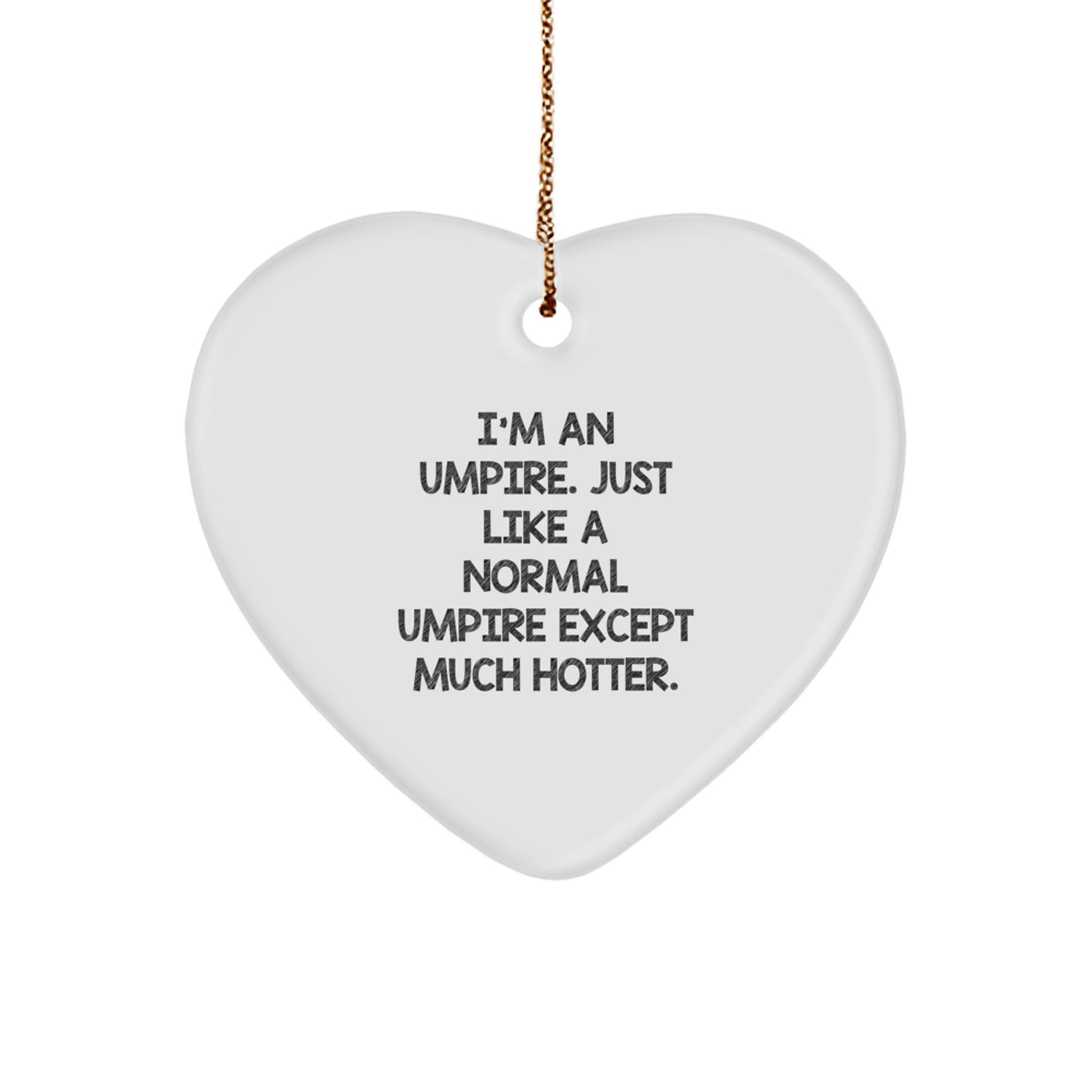 Christmas Gift for Roommates Collectible Umpire Heart Ornament - Image 1