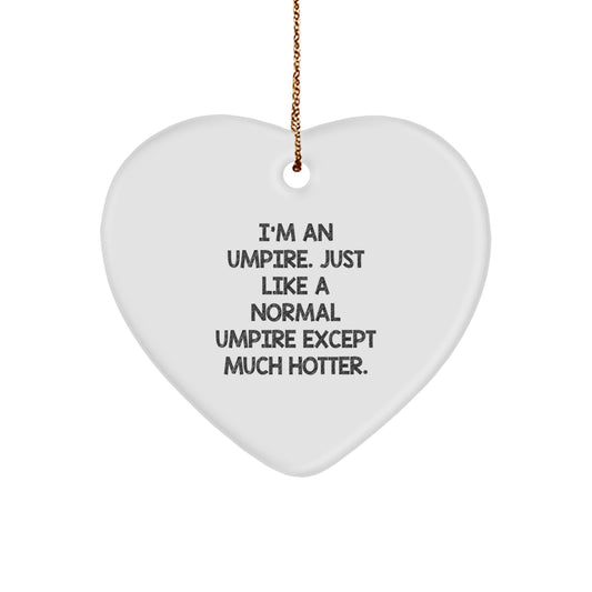 Christmas Gift for Roommates Collectible Umpire Heart Ornament - Image 1