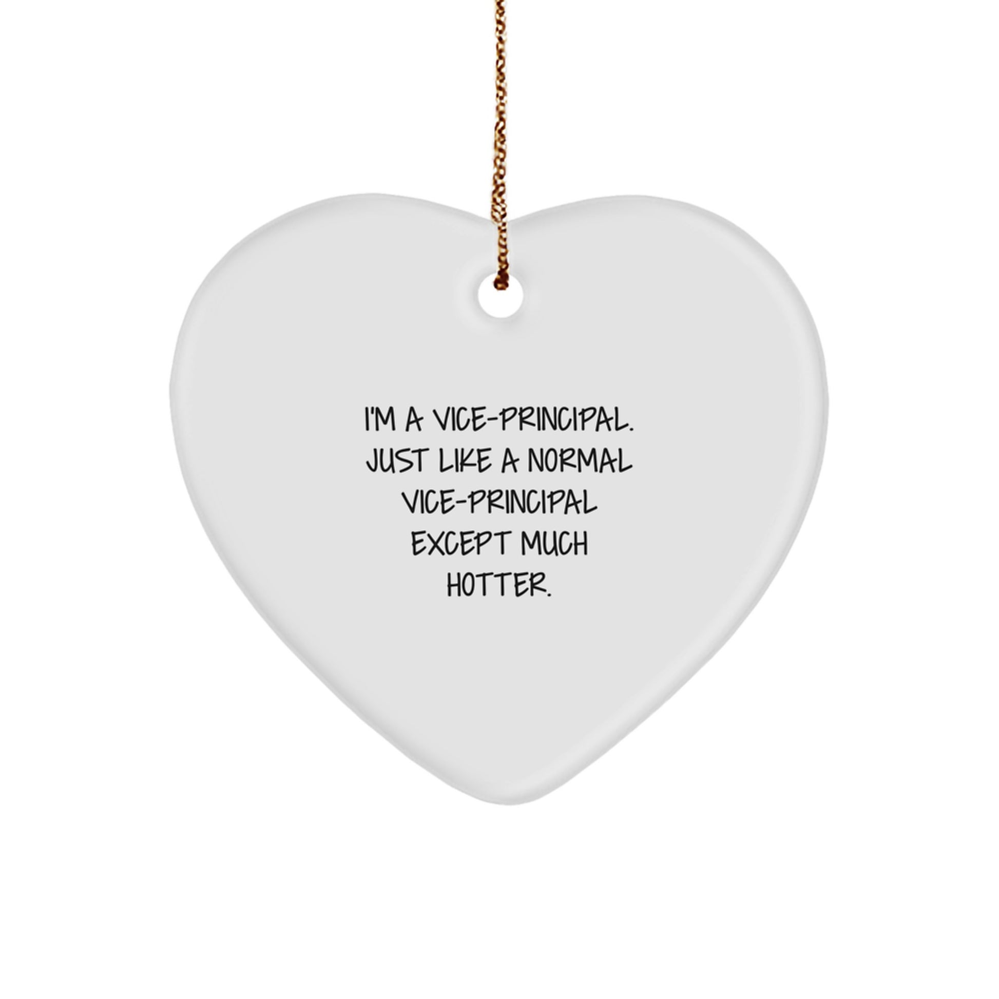 Funny Vice-principal Heart Ornament Gifts from Friends for Vice-principal, Unique Christmas Decorations for Office, Vice-principal Humor Gifts - Image 1