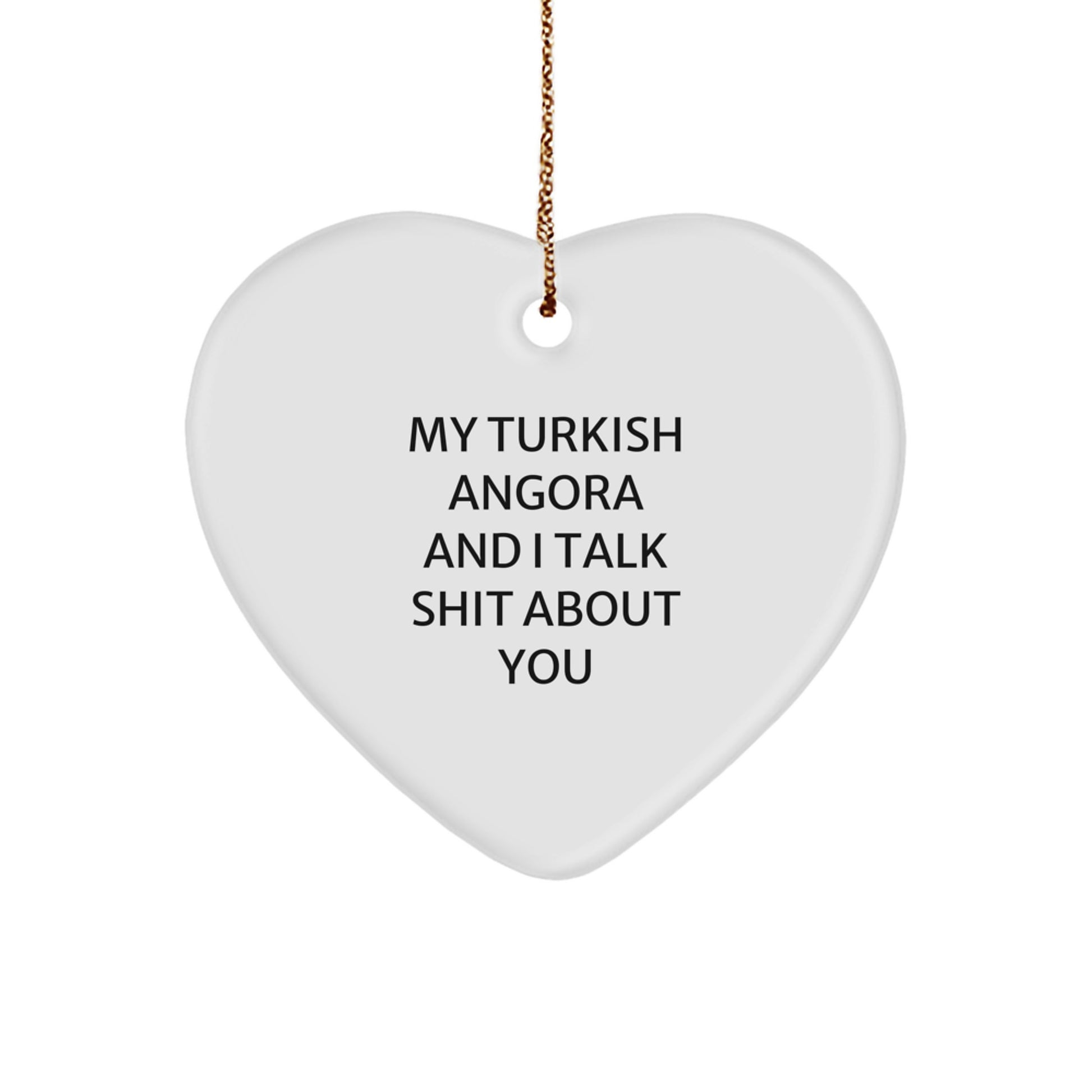 Turkish Angora Heart Ornament Keepsake for Family Christmas Gift - Image 1