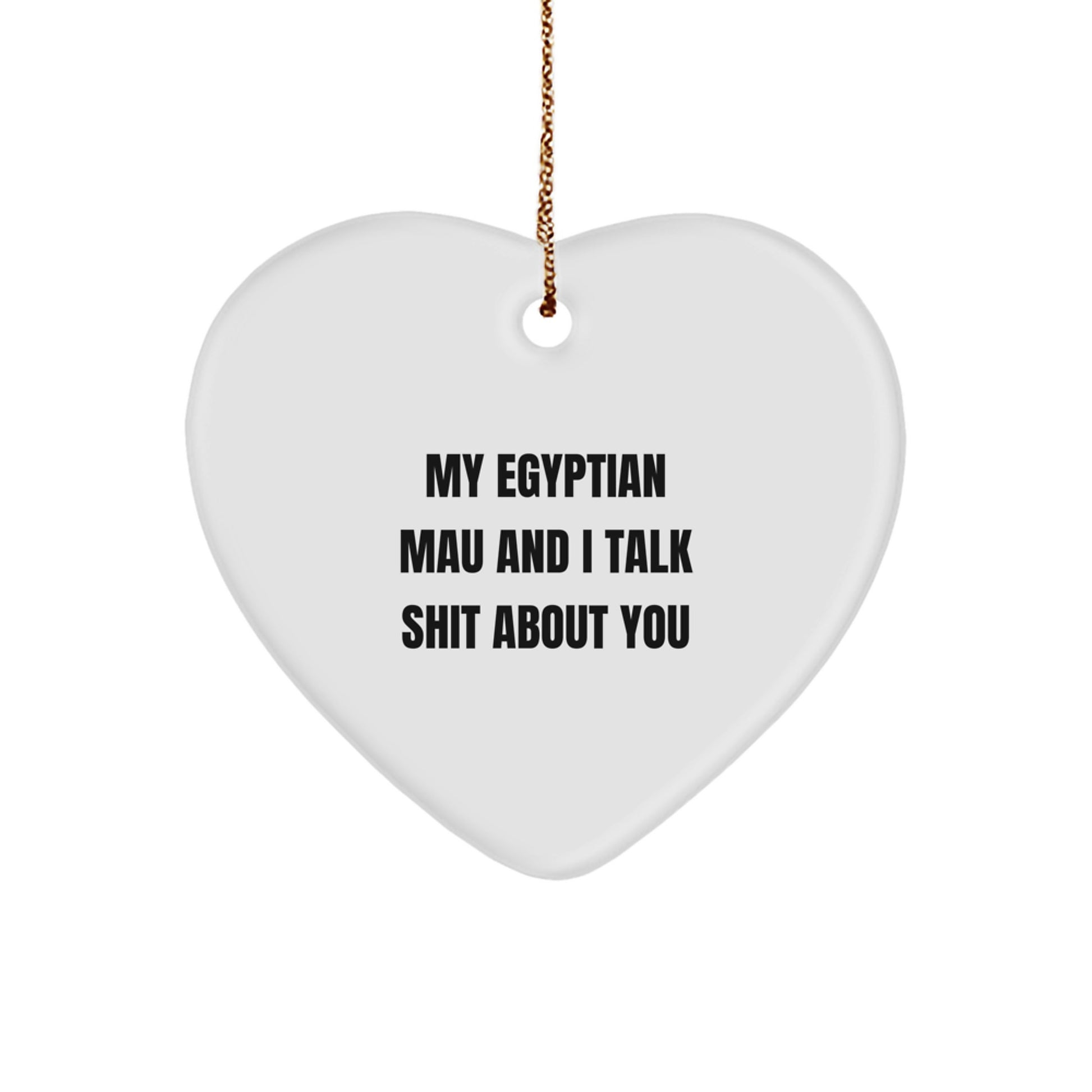 Novelty Egyptian Mau Heart Ornament for Friends Surprise Christmas Gift - Image 1