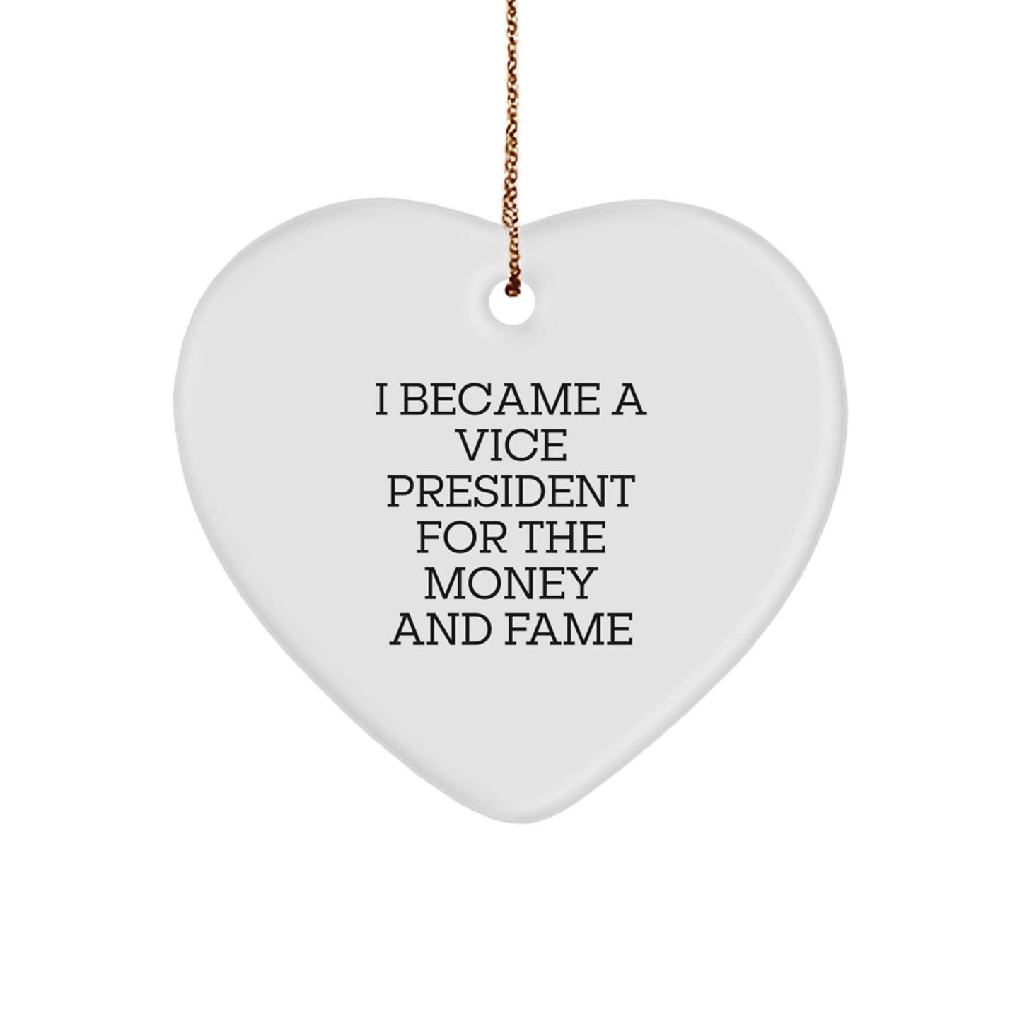Gifts from Friends, Funny Vice President Quotes, Heart Ornament for Vice President, Christmas Unique Gifts - Image 1