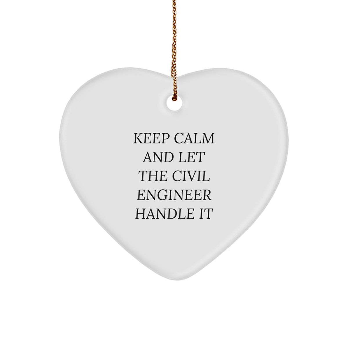 Funny Civil Engineer Heart Ornament Gifts from Men to Friends for Christmas - Image 1