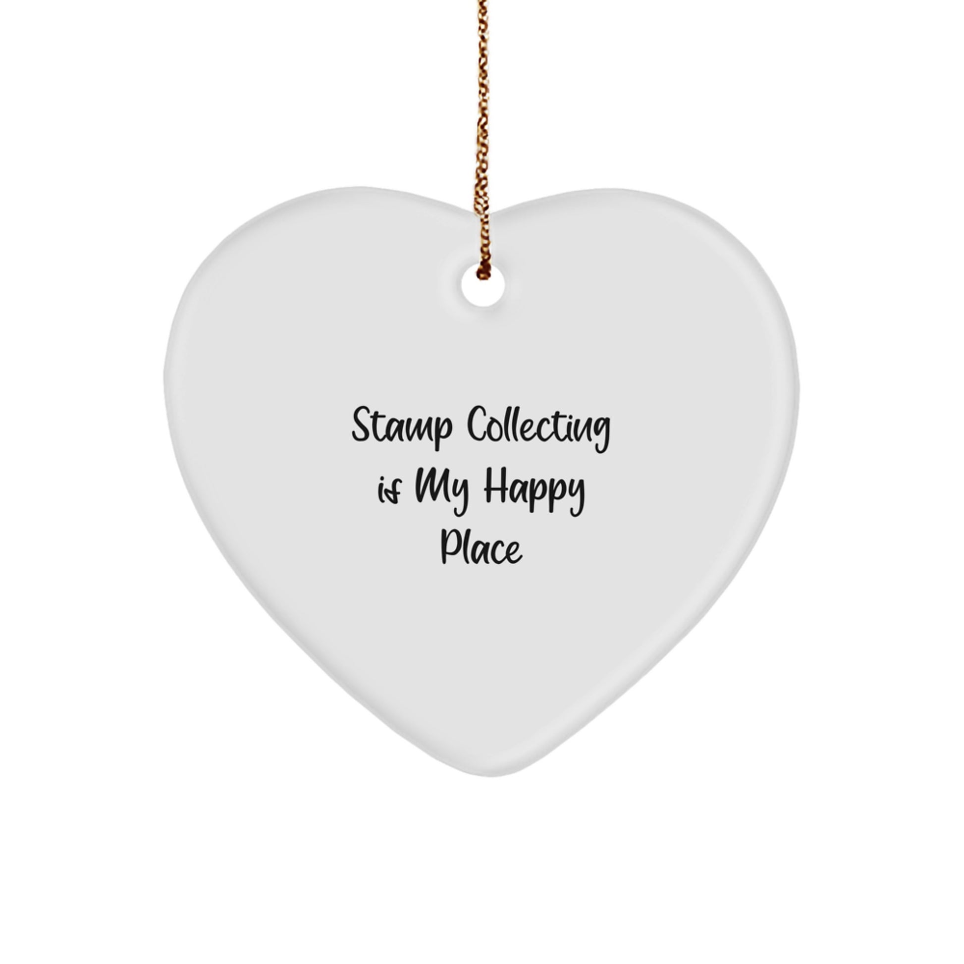 Funny Stamp Collecting Heart Ornament Gifts from Family, Friends, or Coworkers for Stamp Collecting Enthusiasts, Men, Women, or Kids - Image 1