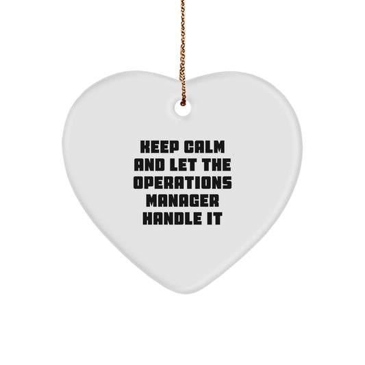 Funny Operations Manager Heart Ornament for Christmas Unique Gifts from Friends to Operations Manager - Image 1