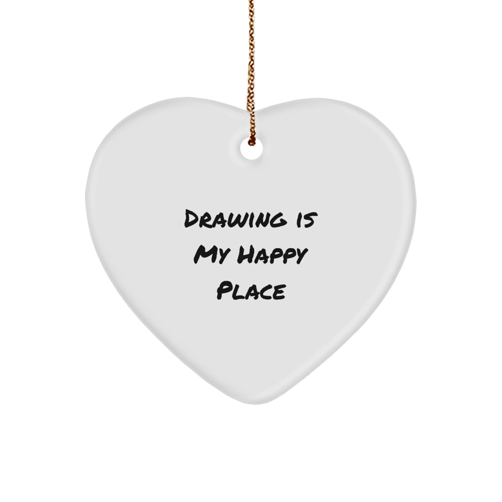 Funny Drawing Gifts for Him from Friends, Heart Ornament for Drawing Enthusiasts, Christmas Unique Gifts - Image 1