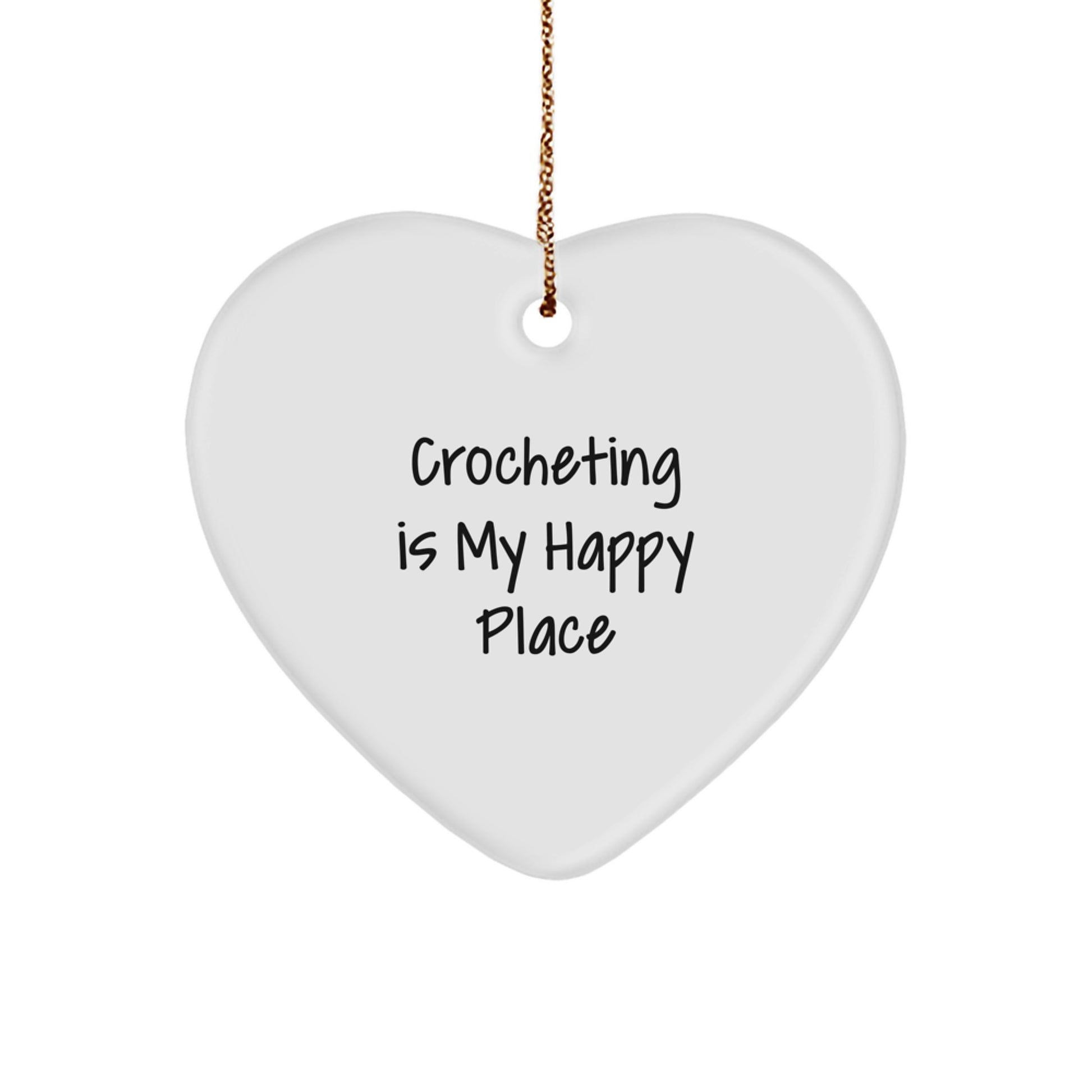 Crocheting Happy Joy Novelty Christmas Ornament for Friends Gift - Image 1