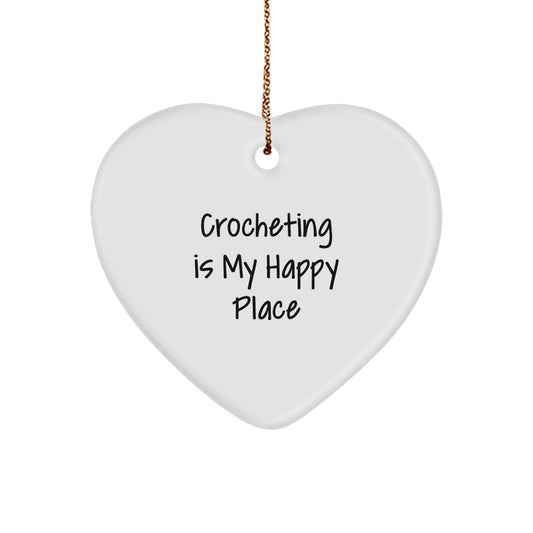 Crocheting Happy Joy Novelty Christmas Ornament for Friends Gift - Image 1