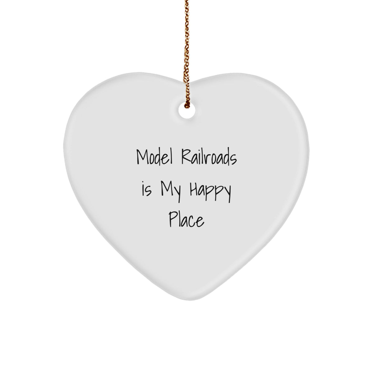 Christmas Gift for Her Model Railroads Heart Ornament Present Vivid - Image 1