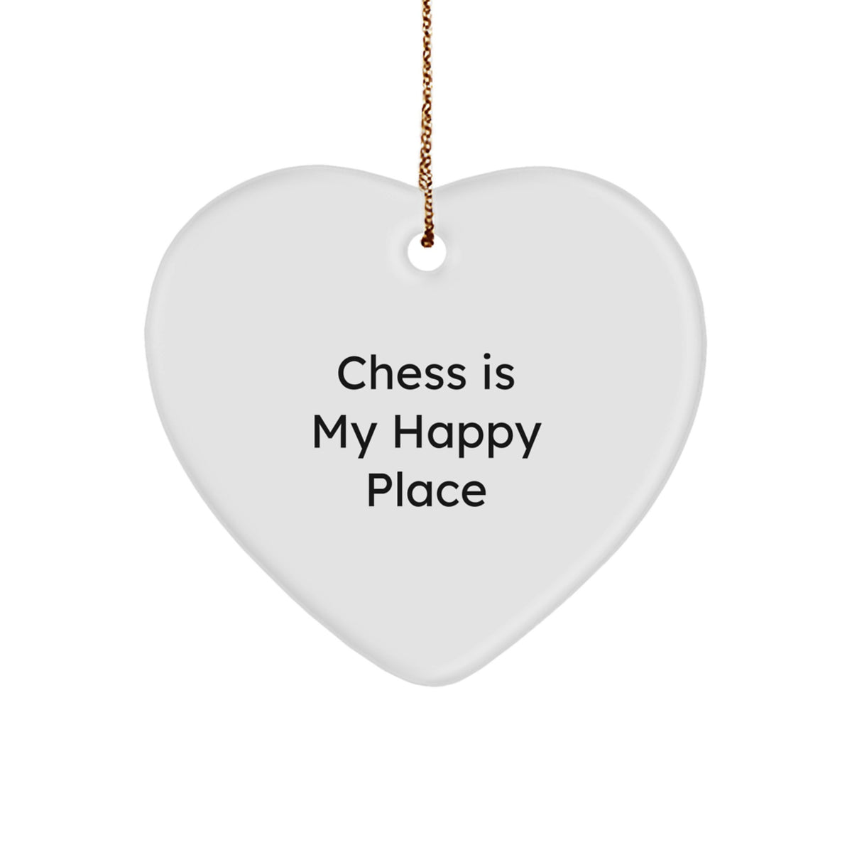 Chess Heart Ornament for Coworkers Idea Surprise Christmas Gift - Image 1