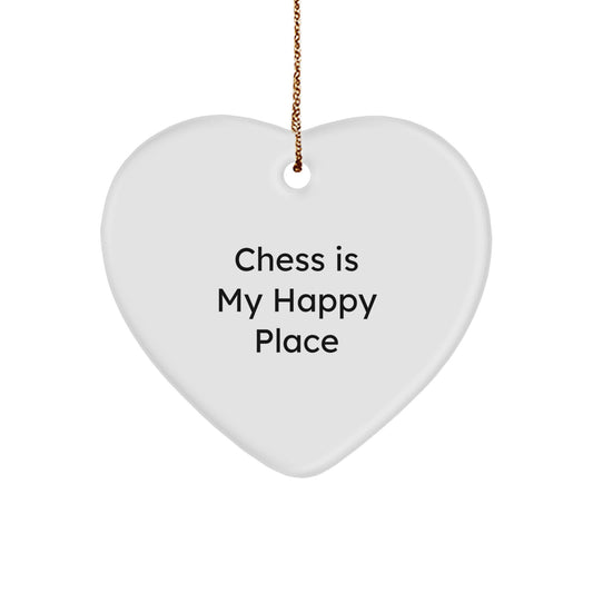 Chess Heart Ornament for Coworkers Idea Surprise Christmas Gift - Image 1