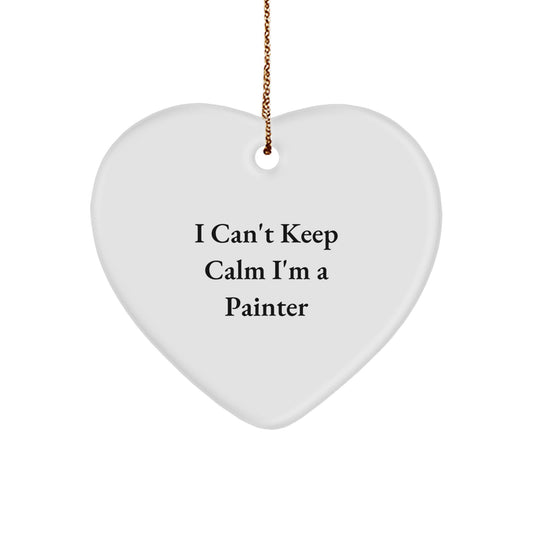 Funny Painter Heart Ornament Gifts from Friends for Painter Friends - Image 1