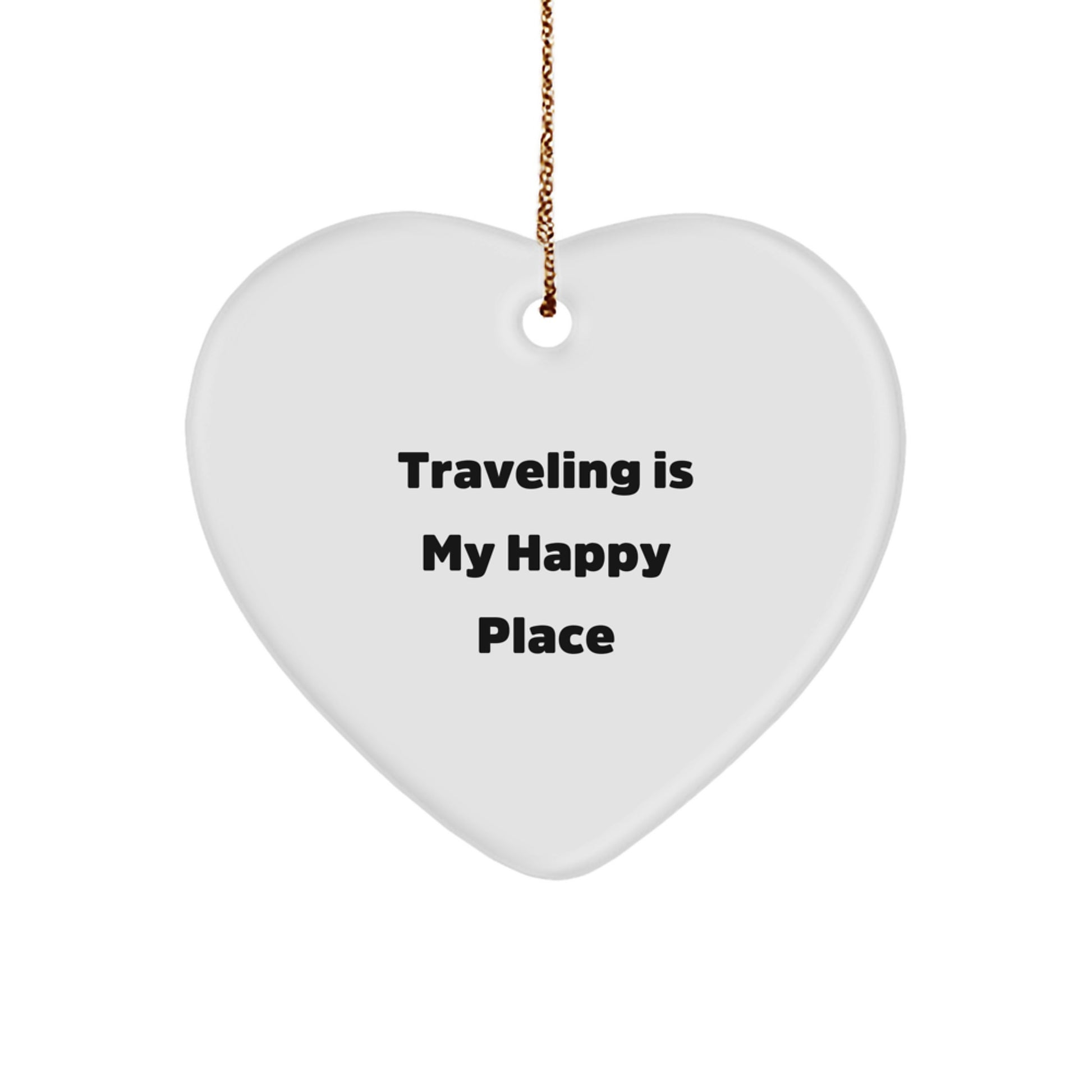 Traveling Gifts for Him or Her, Funny Heart Ornament, Gifts from Friends, Unique Christmas Unique Gifts for Traveling Enthusiasts - Image 1