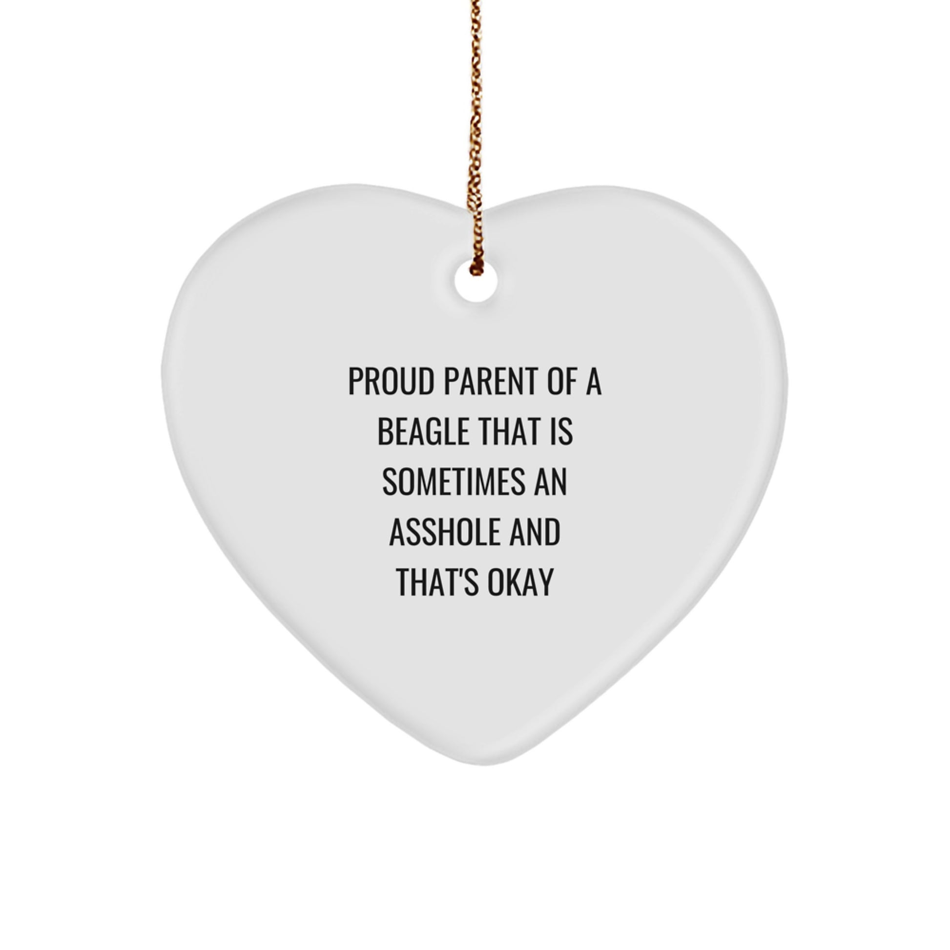Beagle Heart Ornament for Family Treasure Christmas Gift - Image 1