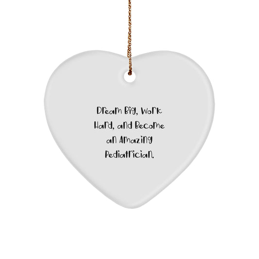 Gifts for Pediatrician, Funny Heart Ornament, Inspirational Quote, Christmas Decorations for Men, Women, Family, Coworkers - Image 1