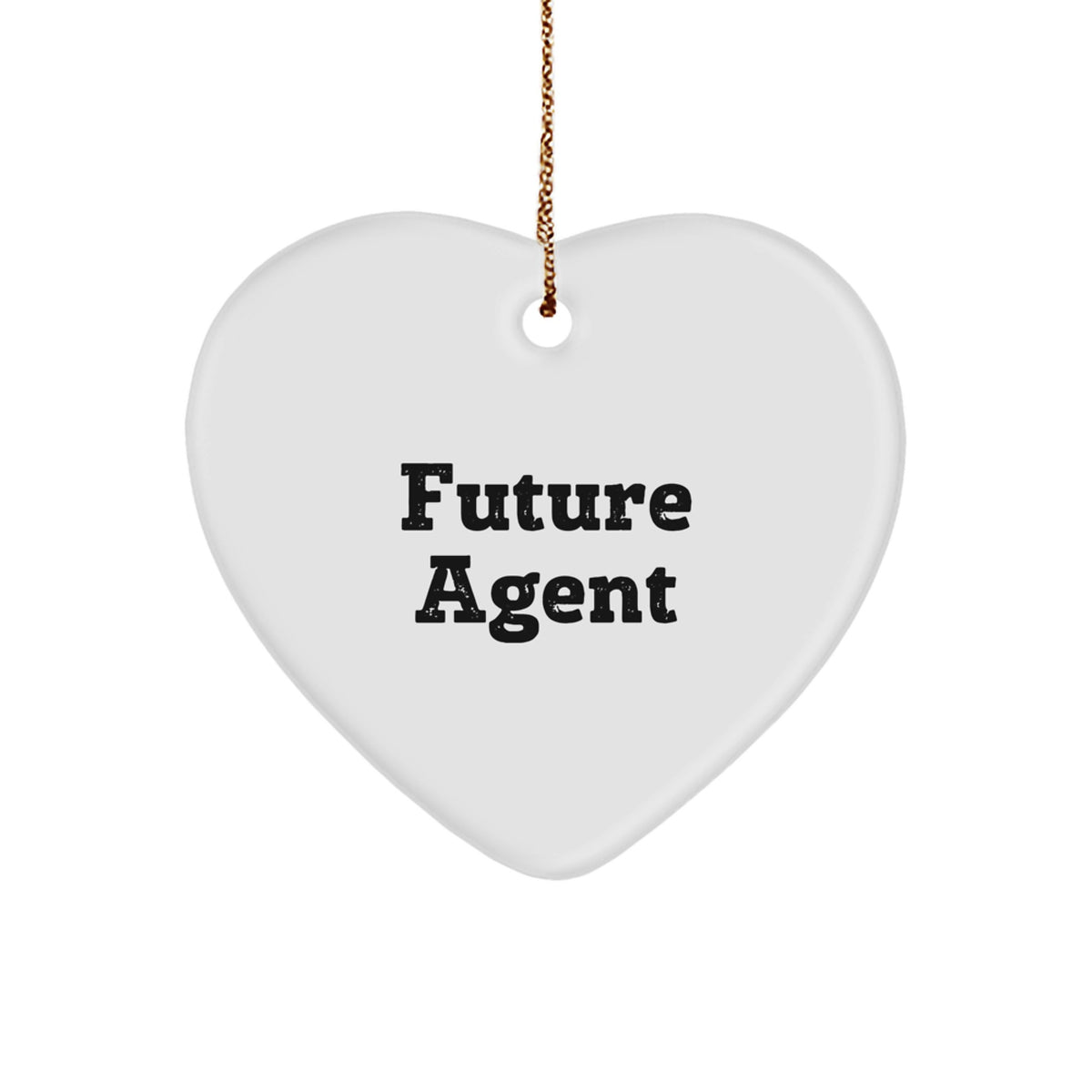 Funny Agent Future Agent Heart Ornament Gifts from Friends for Agent - Image 1