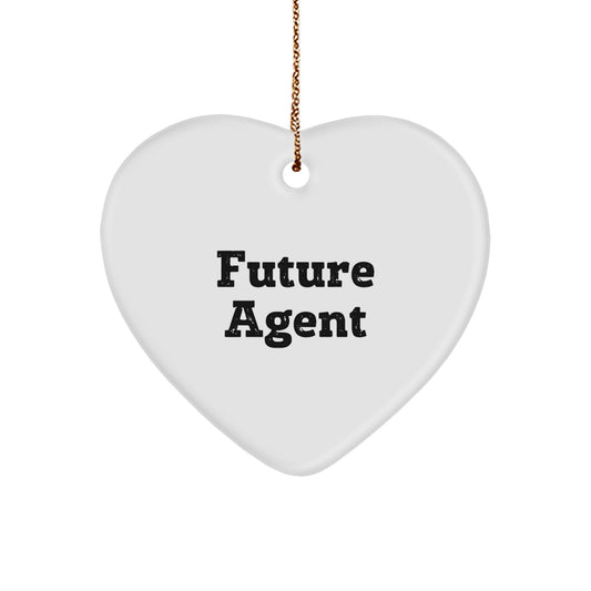 Funny Agent Future Agent Heart Ornament Gifts from Friends for Agent - Image 1