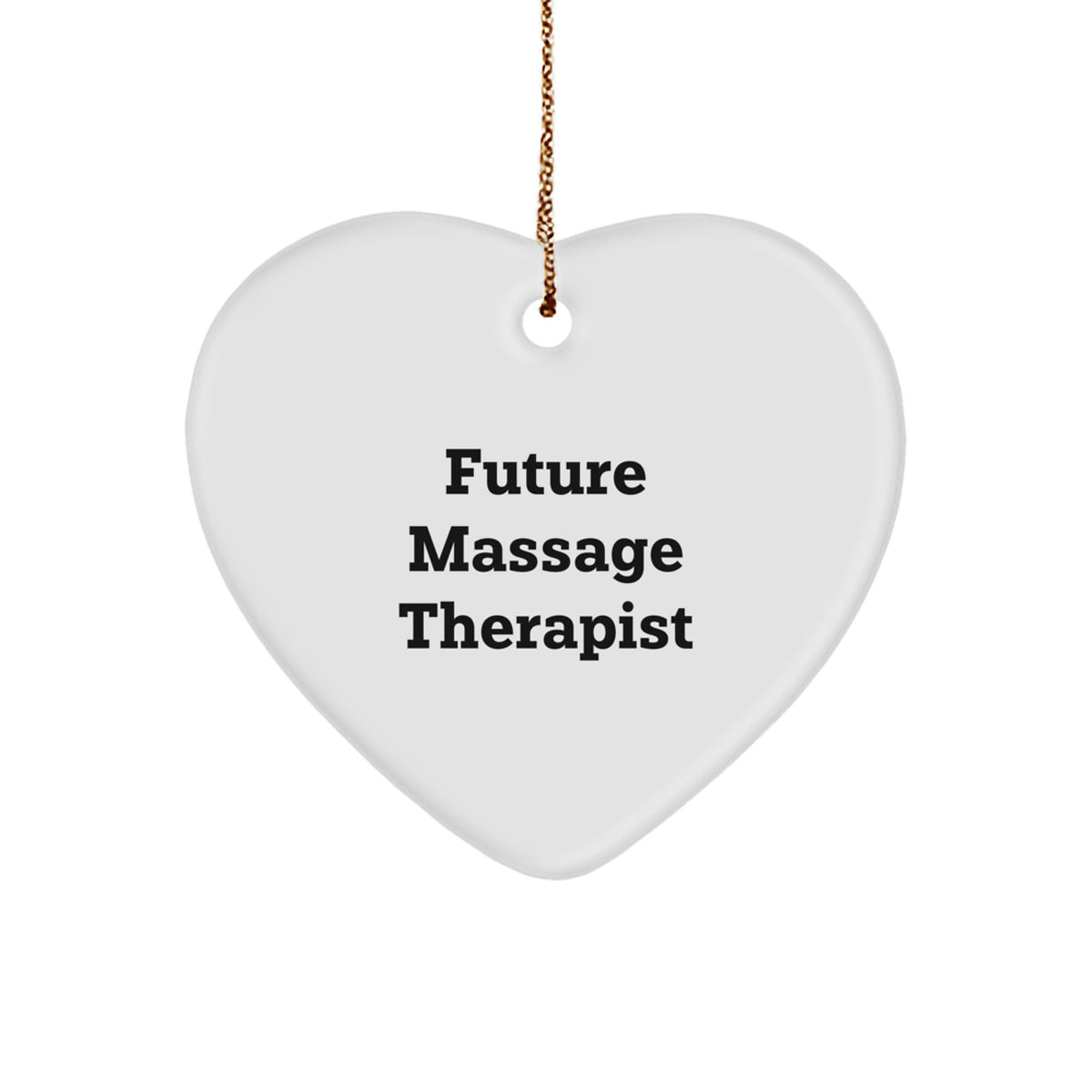 Funny Future Massage Therapist Gifts from Family for Christmas Unique Heart Ornament, Gifts for Massage Therapist, Heart Shaped Ornament, Massage Therapist Heart Decoration - Image 1