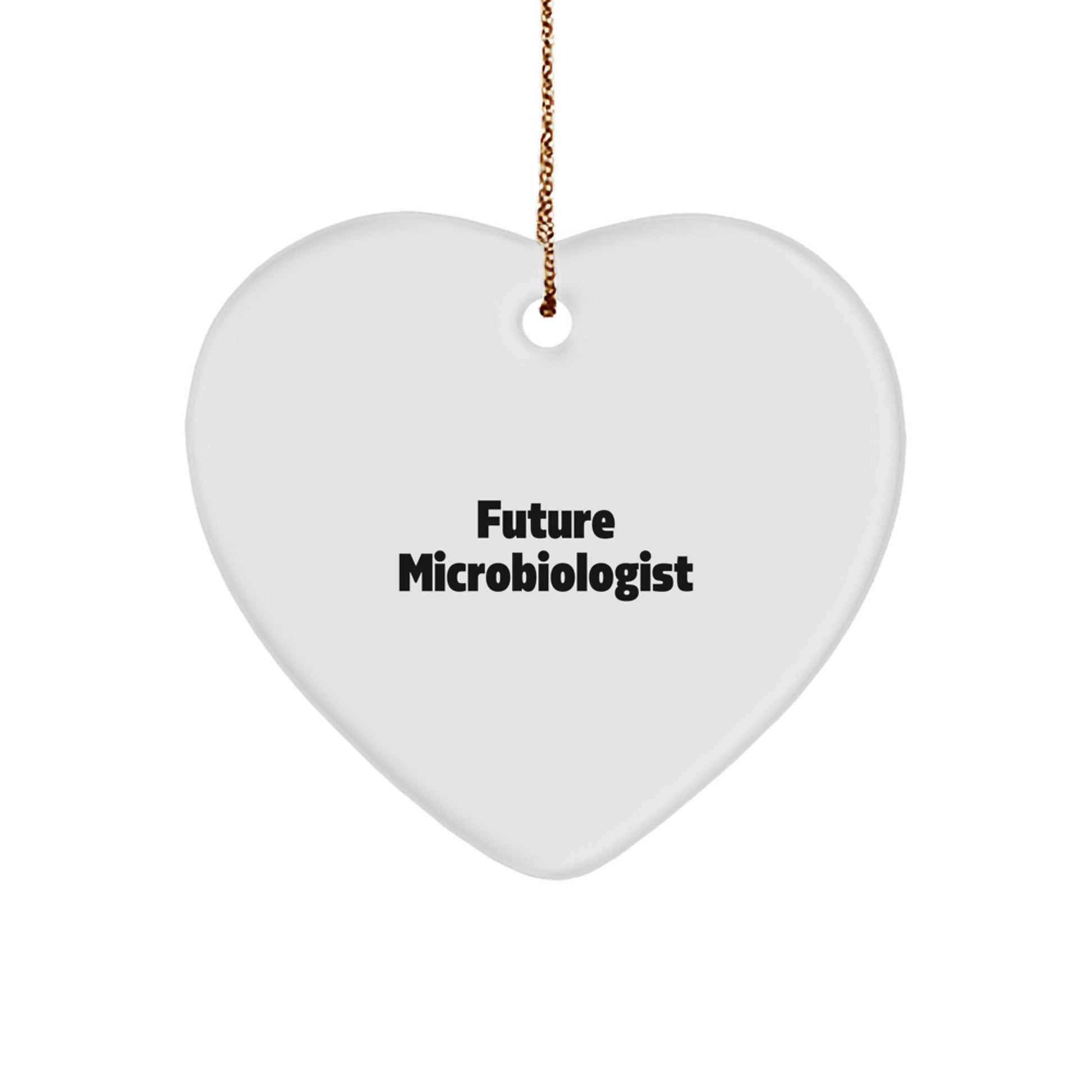 Funny Future Microbiologist Gifts from Family - Microbiologist Heart Ornament for Christmas Unique Gifts - Image 1