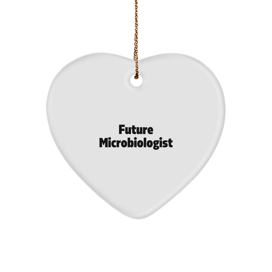 Funny Future Microbiologist Gifts from Family - Microbiologist Heart Ornament for Christmas Unique Gifts - Image 1