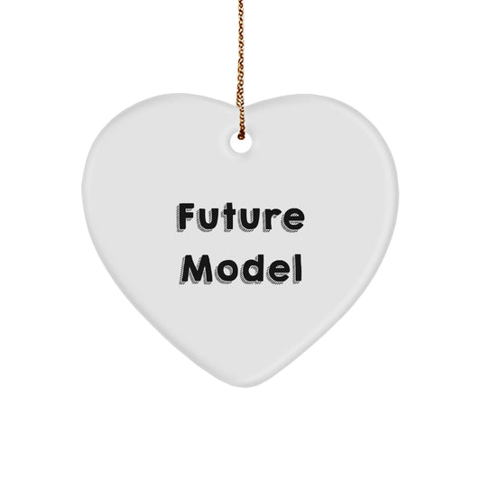 Funny Model Gifts from Friends for Model Enthusiasts, Heart Ornament Christmas Unique Gifts, Inspirational Quote - Image 1