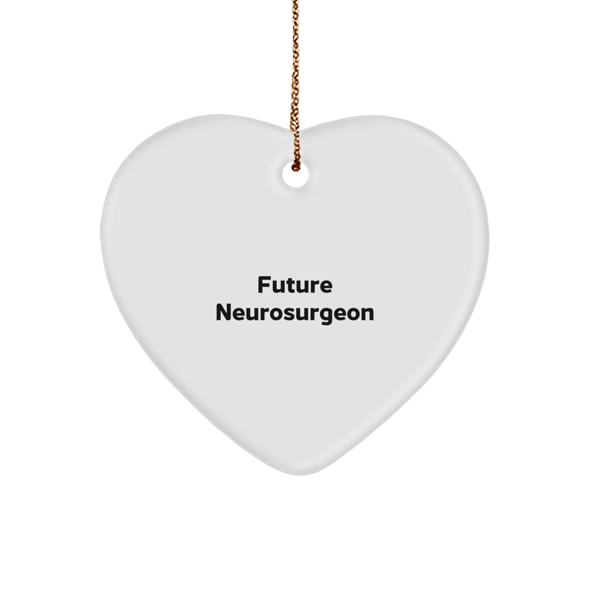 Future Neurosurgeon Gifts from Family, Funny Heart Ornament for Christmas Unique - Image 1