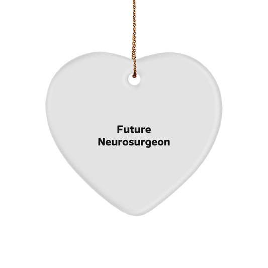 Future Neurosurgeon Gifts from Family, Funny Heart Ornament for Christmas Unique - Image 1