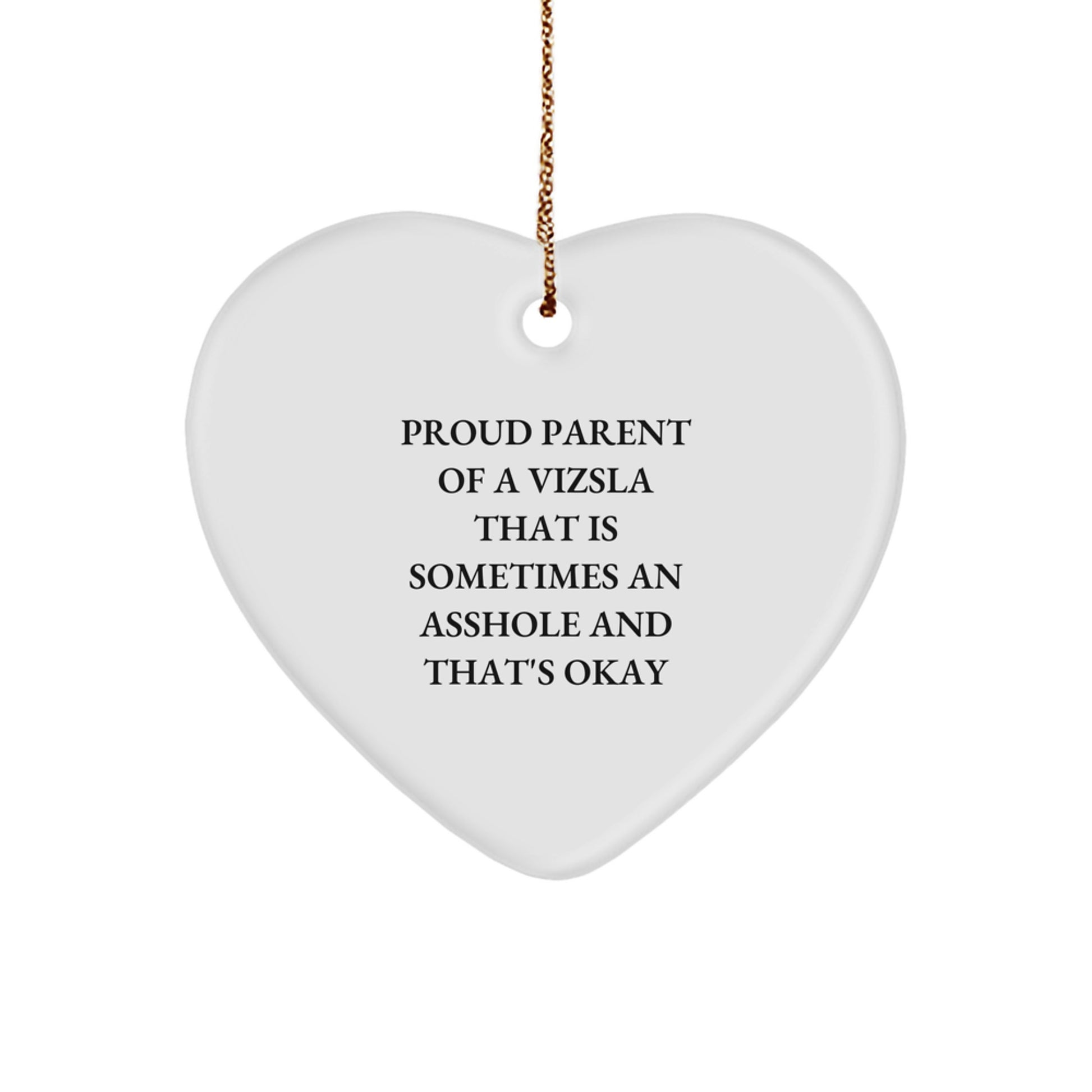 Funny Vizsla Dog Mom Heart Ornament Gifts from Friends, Family, and Fellow Dog Lovers, for Christmas Unique Gifts - Image 1