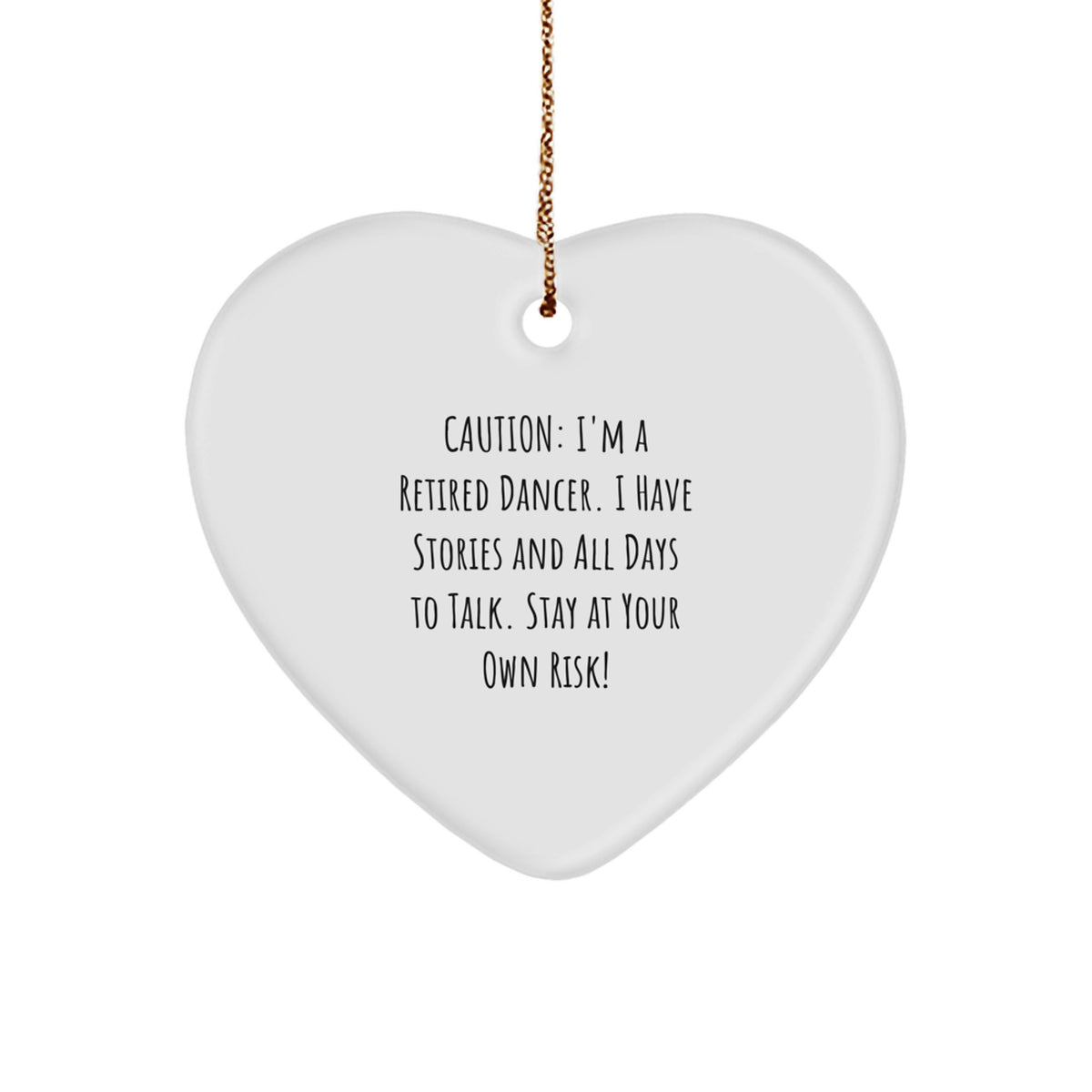 Funny Dancer Gifts from Friends and Family for Christmas Unique Heart Ornament - Image 1