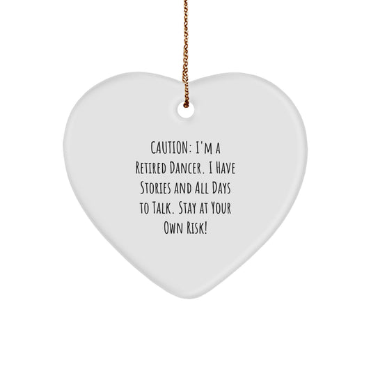 Funny Dancer Gifts from Friends and Family for Christmas Unique Heart Ornament - Image 1