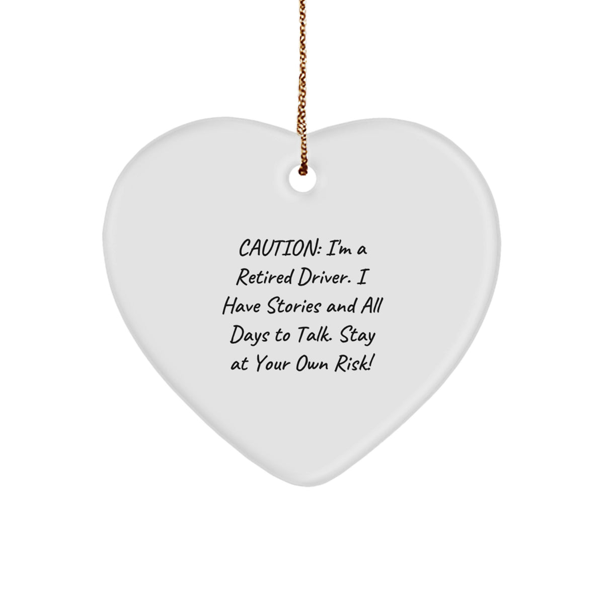 Funny Driver Heart Ornament Gifts from Friends to Retired Drivers, Unique Christmas Unique Gifts for Driver, Driver Heart Shaped Decorations - Image 1
