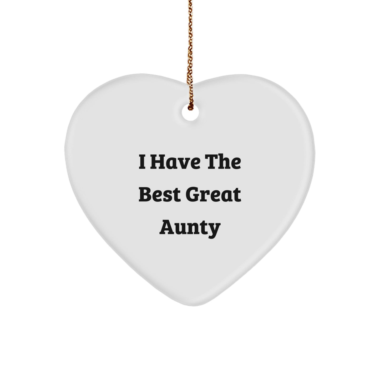 Funny Quotes Gifts from Aunts, Heart Ornament, Great Aunty Love, Christmas Unique Gifts for Aunts, Heartfelt Aunty Gifts - Image 1