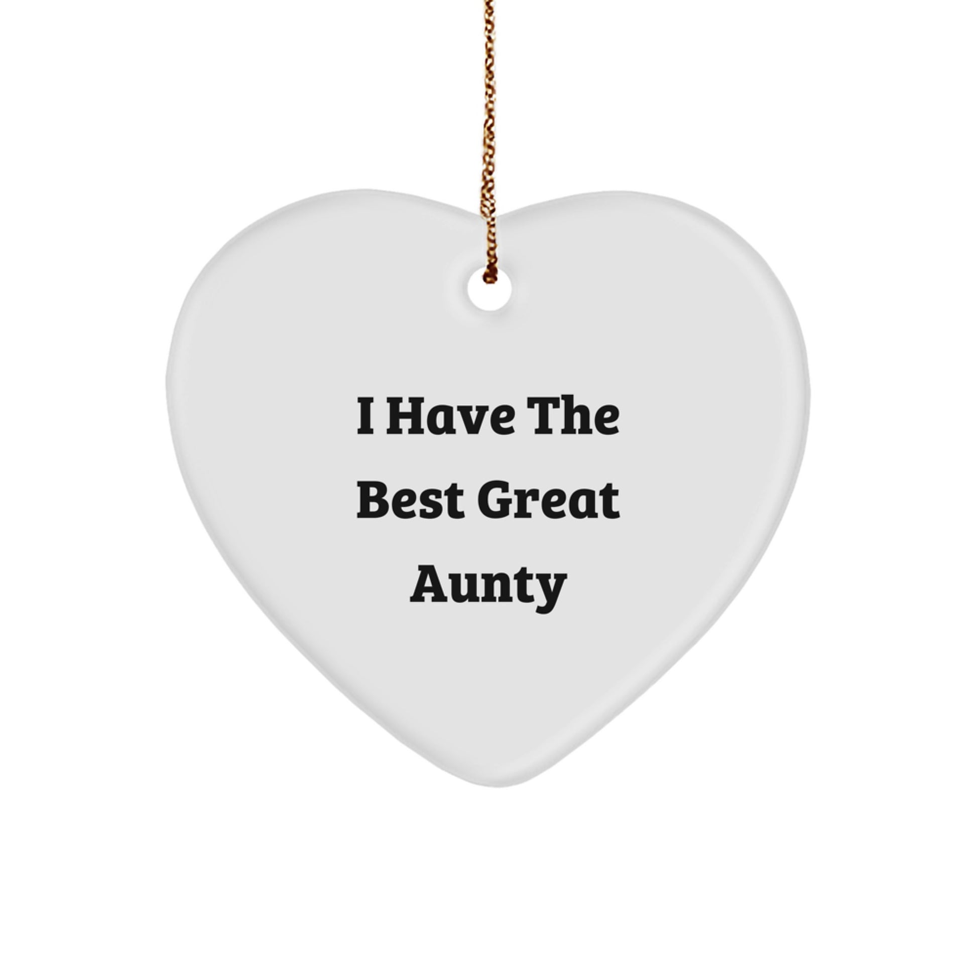 Funny Quotes Gifts from Aunts, Heart Ornament, Great Aunty Love, Christmas Unique Gifts for Aunts, Heartfelt Aunty Gifts - Image 1