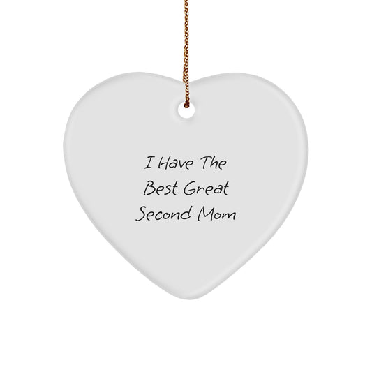 Heartfelt Novelty Second Mom Christmas Ornament Gift for Grandma Bright - Image 1