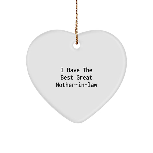 Mother-in-law Christmas Ornament Gift A Favorite Heart Keepsake For Kids - Image 1