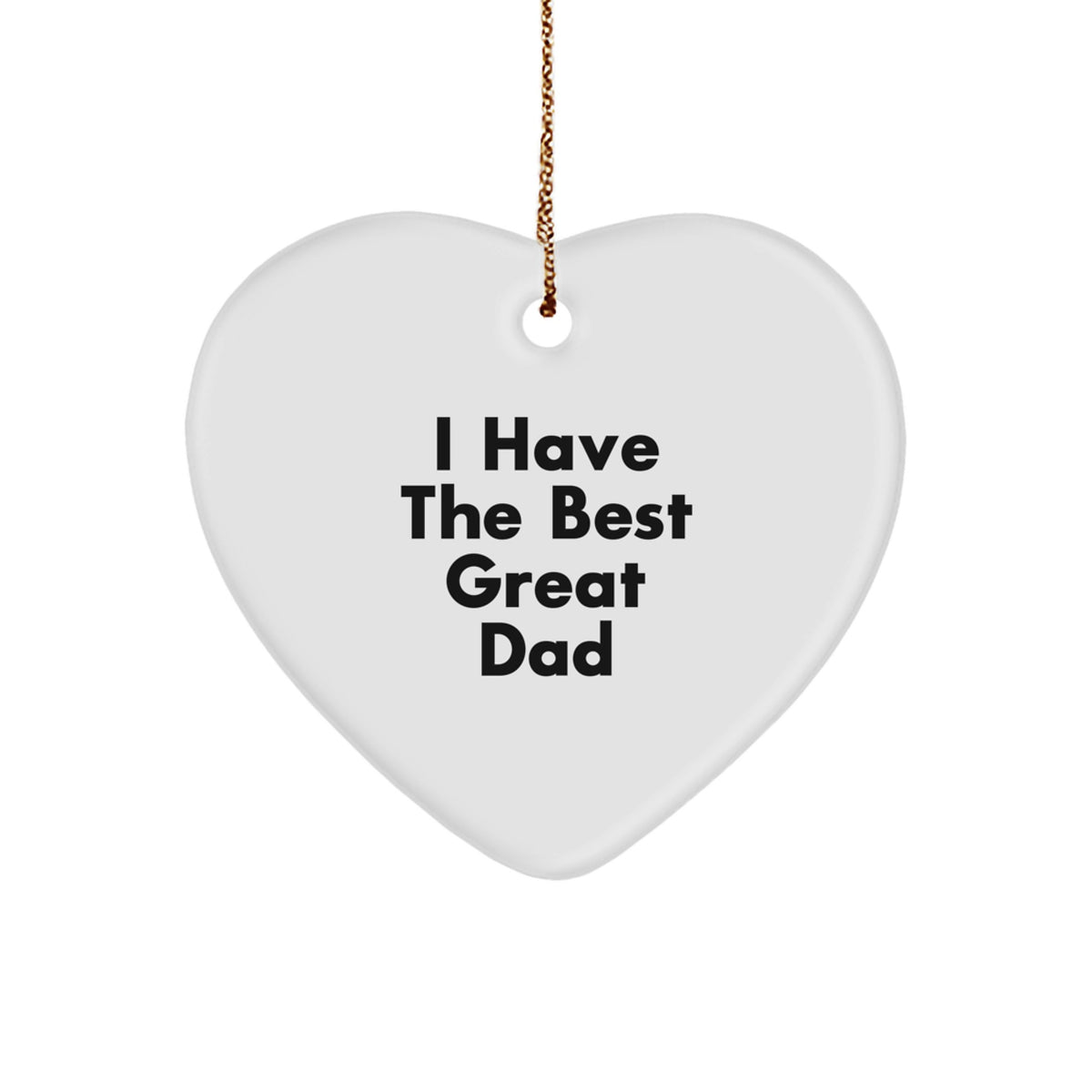 Heart Ornament Christmas Gift Favorite Great Dad Keepsake for a Son - Image 1