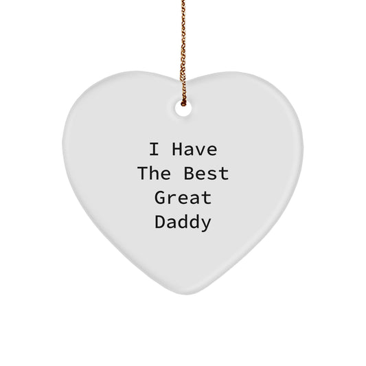Christmas Gift for Her Daddy Heart Ornament 'I Have The Best Great - Image 1