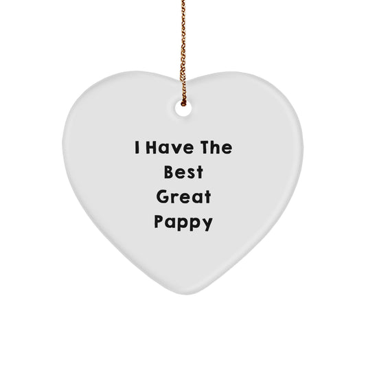Pappy Heart Ornament Christmas Gift for Coworkers Idea - Image 1