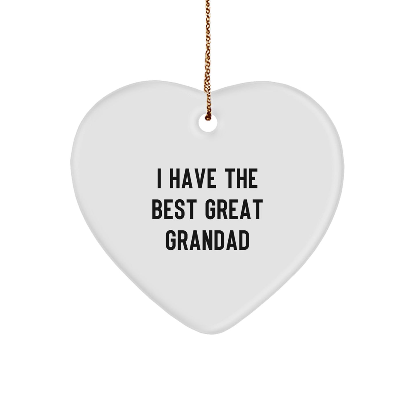 Funny Grandad Heart Ornament Gifts from Family Members to Grandad, Unique Christmas Unique Gifts for Grandad Men, Heart Shaped Grandad Ornament - Image 1