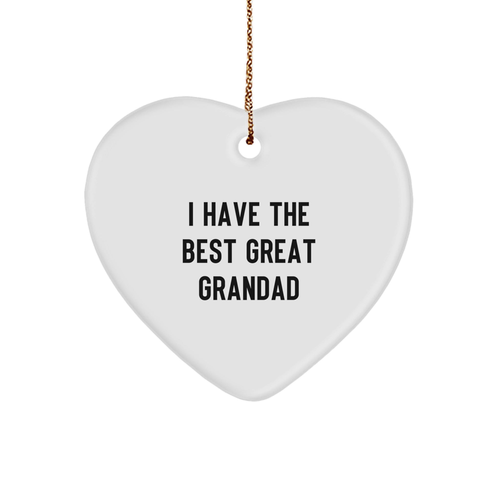 Funny Grandad Heart Ornament Gifts from Family Members to Grandad, Unique Christmas Unique Gifts for Grandad Men, Heart Shaped Grandad Ornament - Image 1
