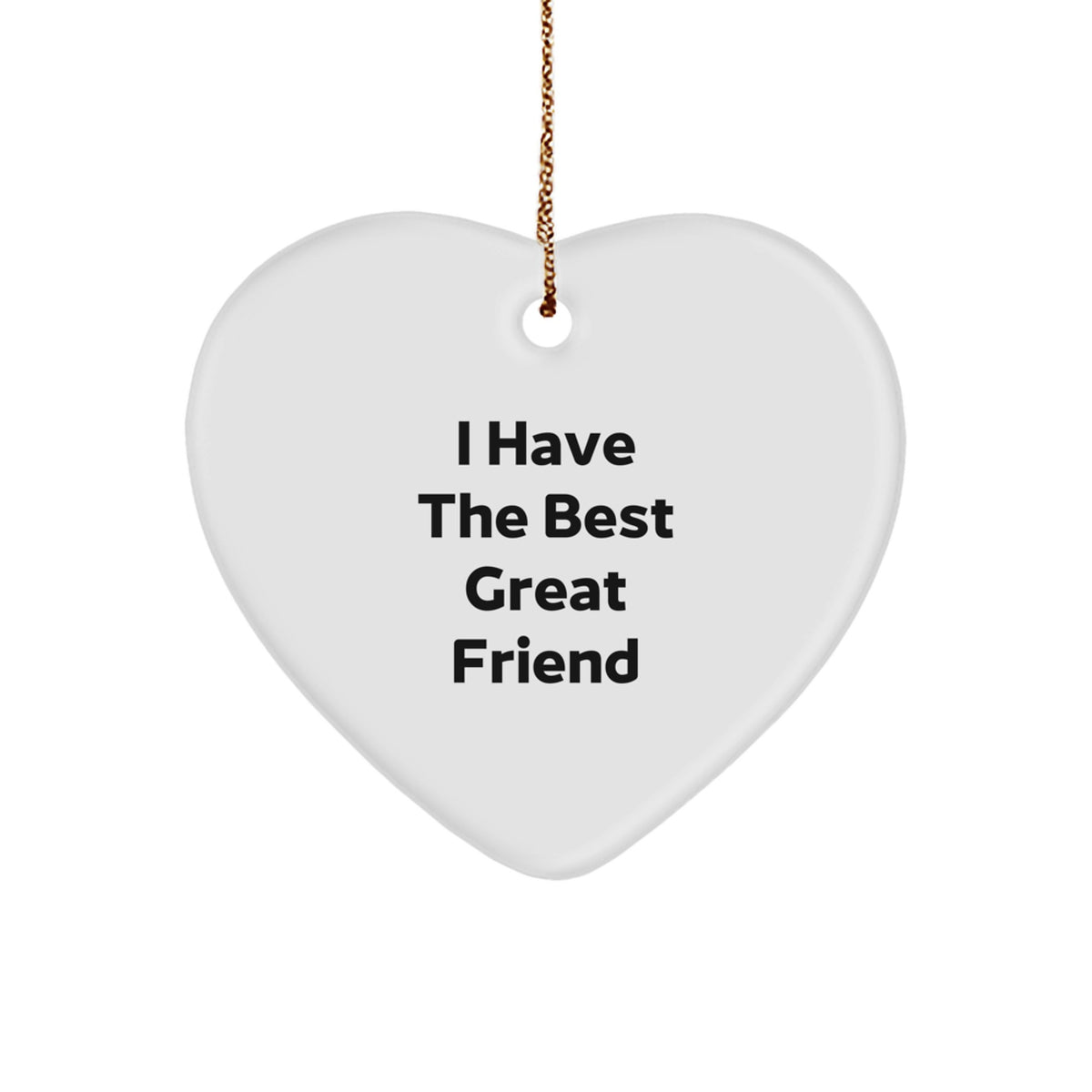 Friend Keepsake Christmas Ornament for Him Gift Heart Shaped Bright - Image 1