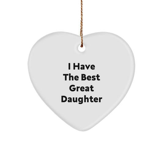 Funny Daughter Quotes Gifts from Mom to Daughter - Daughter Heart Ornament for Christmas Unique Gifts for Daughters - Image 1