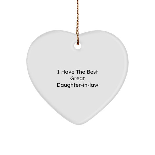 Funny Heart Ornament Gifts from Men to Daughter-in-law Daughter-in-law Gifts for Christmas Unique - Image 1