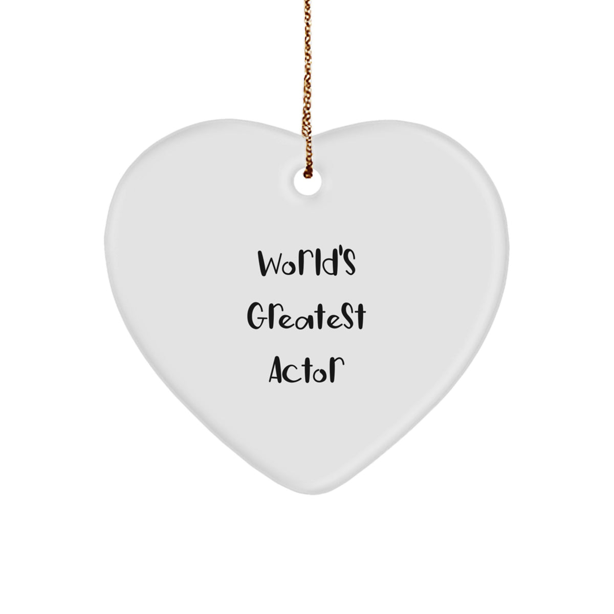 Actor Keepsake Christmas Ornament for Him Gift – Heart of Stars in White - Image 1