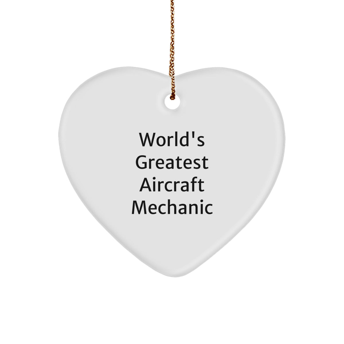 Favorite Aircraft Mechanic Heart Ornament for Kids Christmas Gift - Image 1