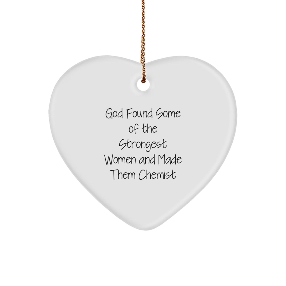 Cheerful Chemist Heart Ornament for Friends Novelty Christmas Unique Gift - Image 1