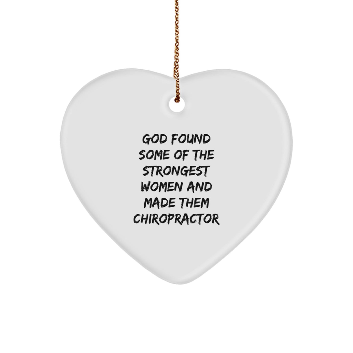 Chiropractor Gifts from Men, Women, or Friends - Funny Quote Heart Ornament, Inspirational Chiropractor Christmas Unique Gifts - Image 1